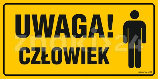 Uwaga - Znak ostrzegawczy. Znak informacyjny - NC077