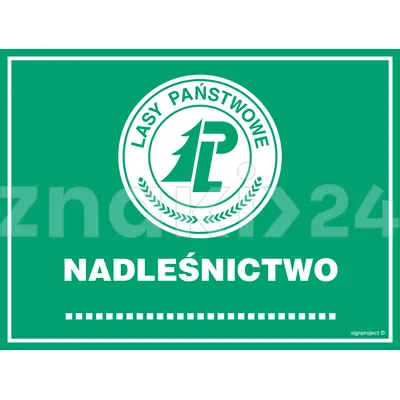 Nadleśnictwo - Tablica leśna - OB019