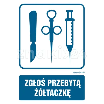 Zgłoś przebytą żółtaczkę - Znak informacyjny - RF023