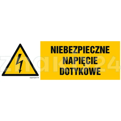 Niebezpieczne napięcie dotykowe - Znak elektryczny - HB015