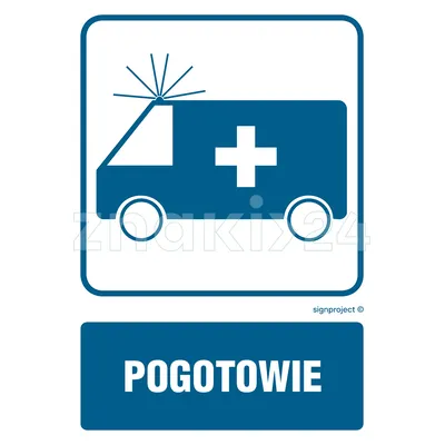 Pogotowie - Znak informacyjny - RF003