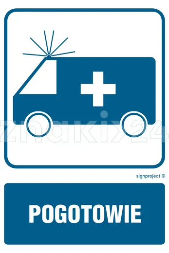 Pogotowie - Znak informacyjny - RF003