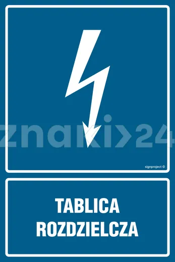 Tablica rozdzielcza - Znak elektryczny - HG049