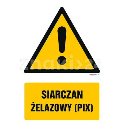 Siarczan żelazowy (PIX) - Znak BHP - GF055