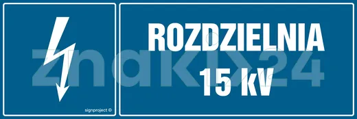 Rozdzielnica 15 kV - Znak elektryczny - HH041