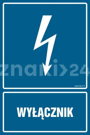 Wyłącznik - Znak elektryczny - HG009