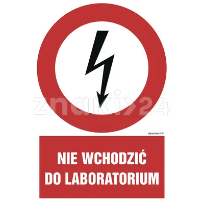 Nie wchodzić do laboratorium - Znak elektryczny - HC012