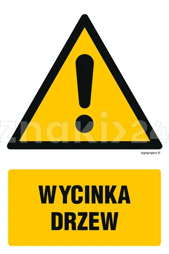 Wycinka drzew - Znak BHP - GF062