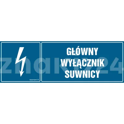 Główny wyłącznik suwnicy - Znak elektryczny - HH034