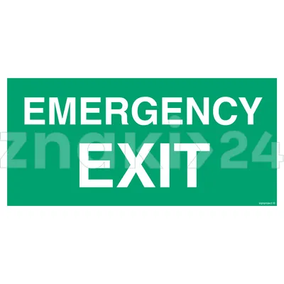 Emergency EXIT - Znak ewakuacyjny - AC002