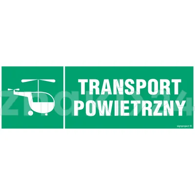 Transport powietrzny - Znak ostrzegawczy. Znak informacyjny - NA008