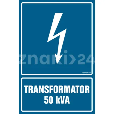 Transformator 50 kVA - Znak elektryczny - HG038