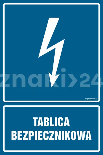 Tablica bezpiecznikowa - Znak elektryczny - HG050