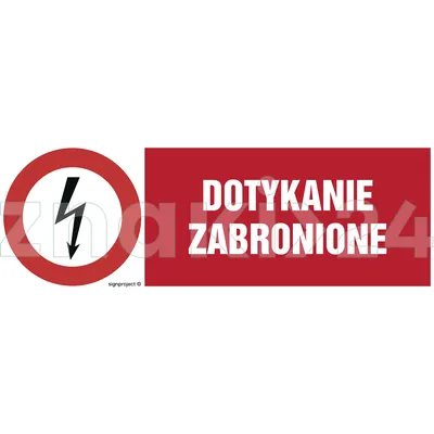 Nie dotykać - Znak elektryczny - HD008