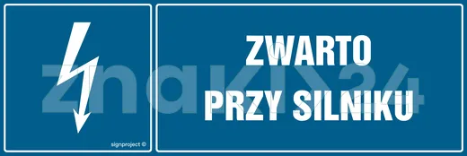 Zwarto przy silniku - Znak elektryczny - HH051