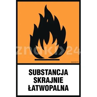 Substancja skrajnie łatwopalna - Oznakowanie substancji chemicznych - LB013