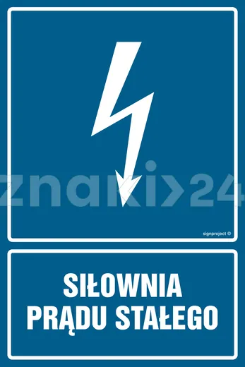 Siłownia prądu stałego - Znak elektryczny - HG045