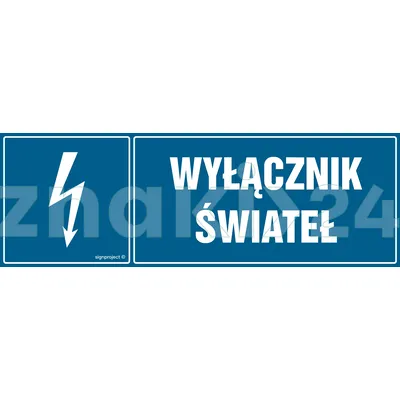 Wyłącznik świateł - Znak elektryczny - HH035