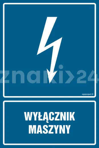 Wyłącznik maszyny - Znak elektryczny - HG051