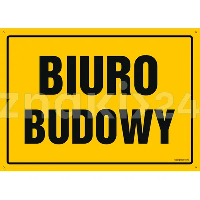 Biuro budowy - Tablica budowlana informacyjna - OA147