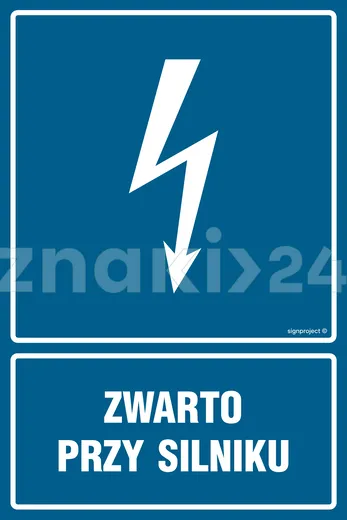 Zwarto przy silniku - Znak elektryczny - HG047