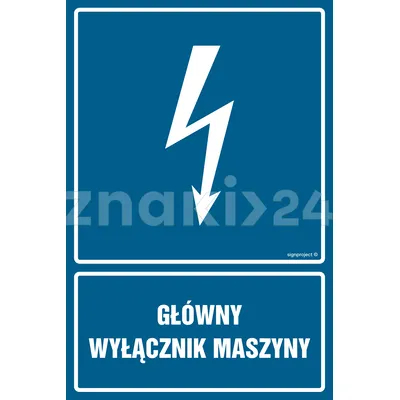 Główny wyłącznik maszyny - Znak elektryczny - HG052