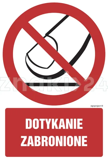 Dotykanie zabronione - Znak BHP - GC050