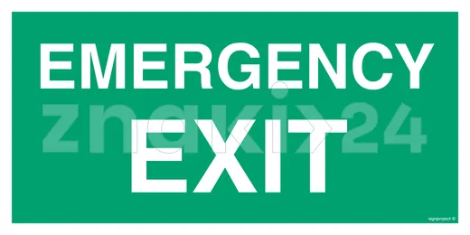 Emergency EXIT - Znak ewakuacyjny - AC002