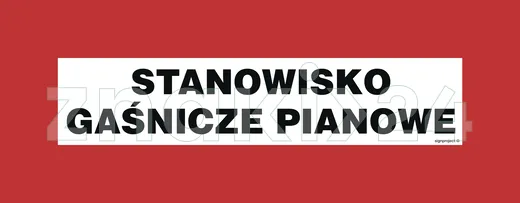 Stanowisko gaśnicze pianowe - Znak przeciwpożarowy - BC123