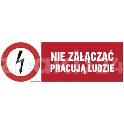 Nie załączać pracują ludzie - Znak elektryczny - HD002