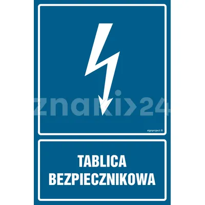 Tablica bezpiecznikowa - Znak elektryczny - HG050