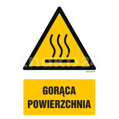 Gorąca powierzchnia - Znak BHP - GF030