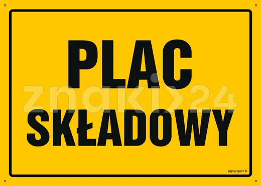 Plac składowy - Tablica budowlana informacyjna - OA126