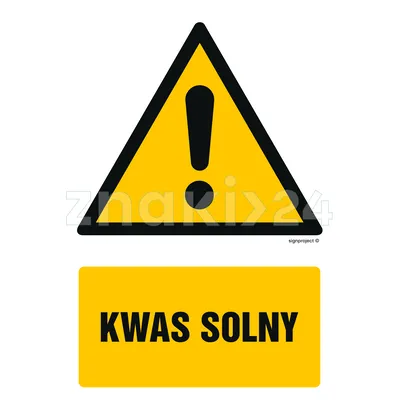 Kwas solny - Znak BHP - GF053