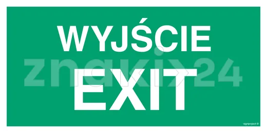 Wyjście - EXIT - Znak ewakuacyjny - AC001