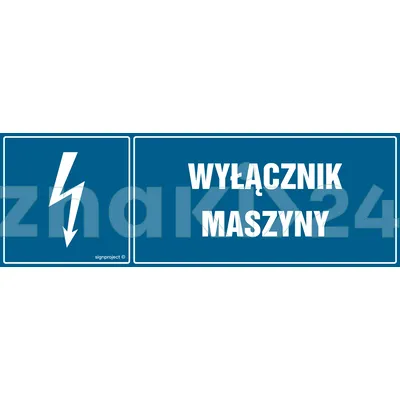 Wyłącznik maszyny - Znak elektryczny - HH055