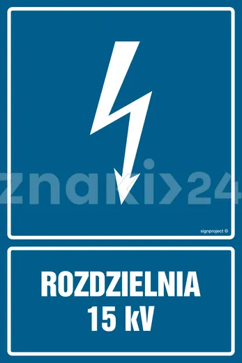 Rozdzielnia 15 kV - Znak elektryczny - HG039