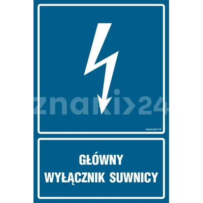 Główny wyłącznik suwnicy - Znak elektryczny - HG040