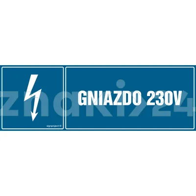 Gniazdo 230 V - Znak elektryczny - HH036