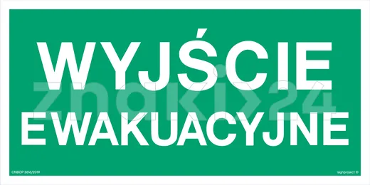 Wyjście ewakuacyjne - Znak ewakuacyjny - AA001