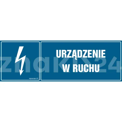 Urządzenie w ruchu - Znak elektryczny - HH057