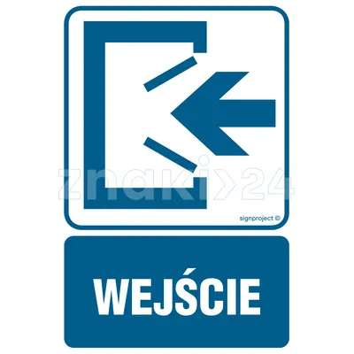 Wejście - Znak informacyjny - RB009