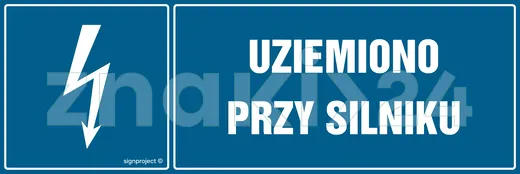 Uziemiono przy silniku - Znak elektryczny - HH050