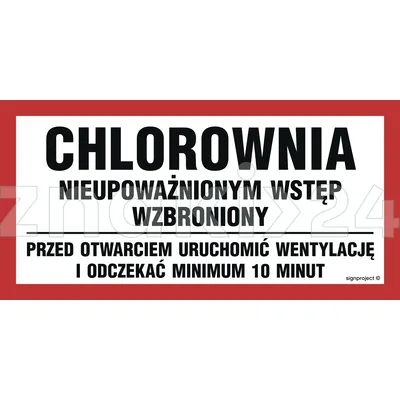 Chlorownia ... - Tablica budowlana informacyjna - OA165