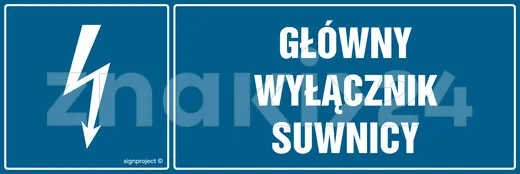 Główny wyłącznik suwnicy - Znak elektryczny - HH034