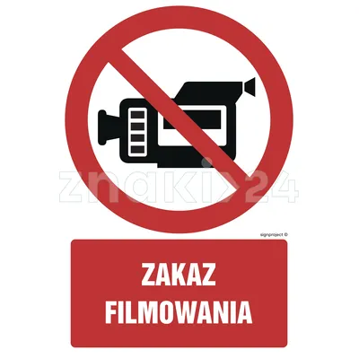 Zakaz filmowania - Znak BHP - GC053