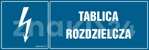 Tablica rozdzielcza - Znak elektryczny - HH053