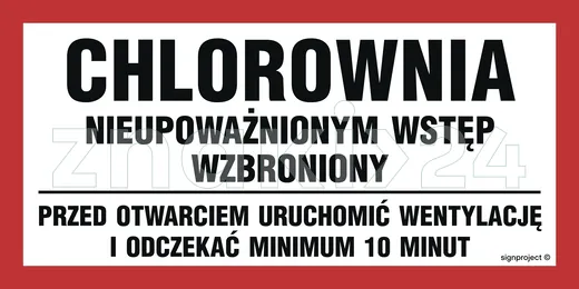 Chlorownia ... - Tablica budowlana informacyjna - OA165