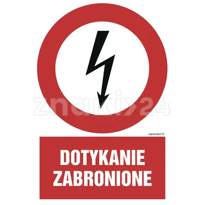 Dotykanie zabronione - Znak elektryczny - HC008