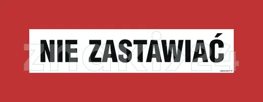 Nie zastawiać - Znak przeciwpożarowy - BC124